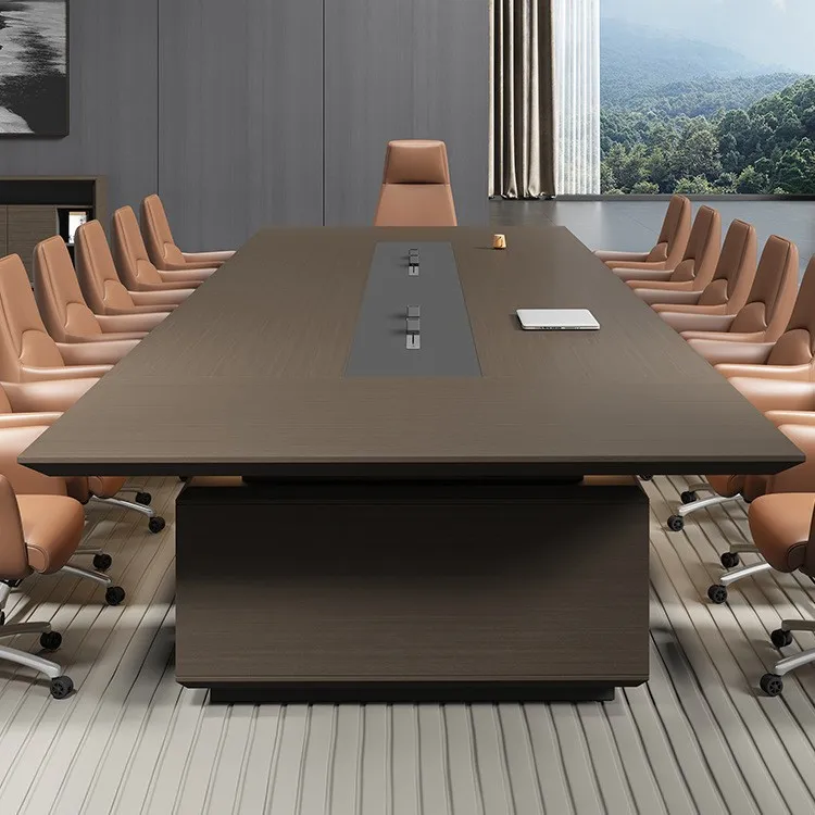 

Большой конференц-стол Длинный стол Простой современный легкий роскошный элитный конференц-зал Комбинация стола и стула для приема