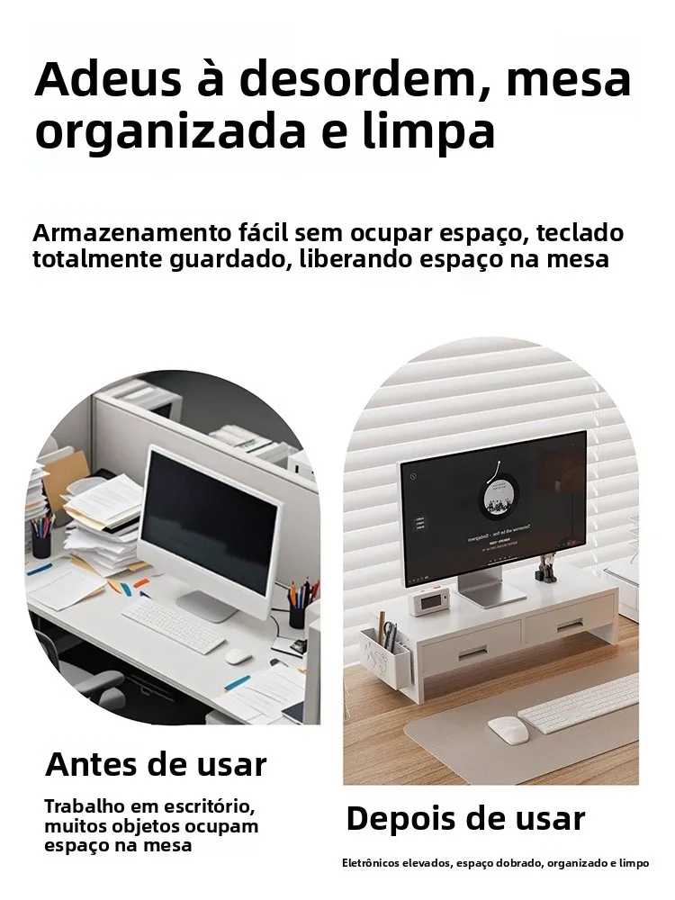 support-d'elevation-pour-moniteur-plus-mignon-de-bureau-organisateur-de-bureau-grand-rangement-pour-clavier-der-rangement-multifonctionnel-ra