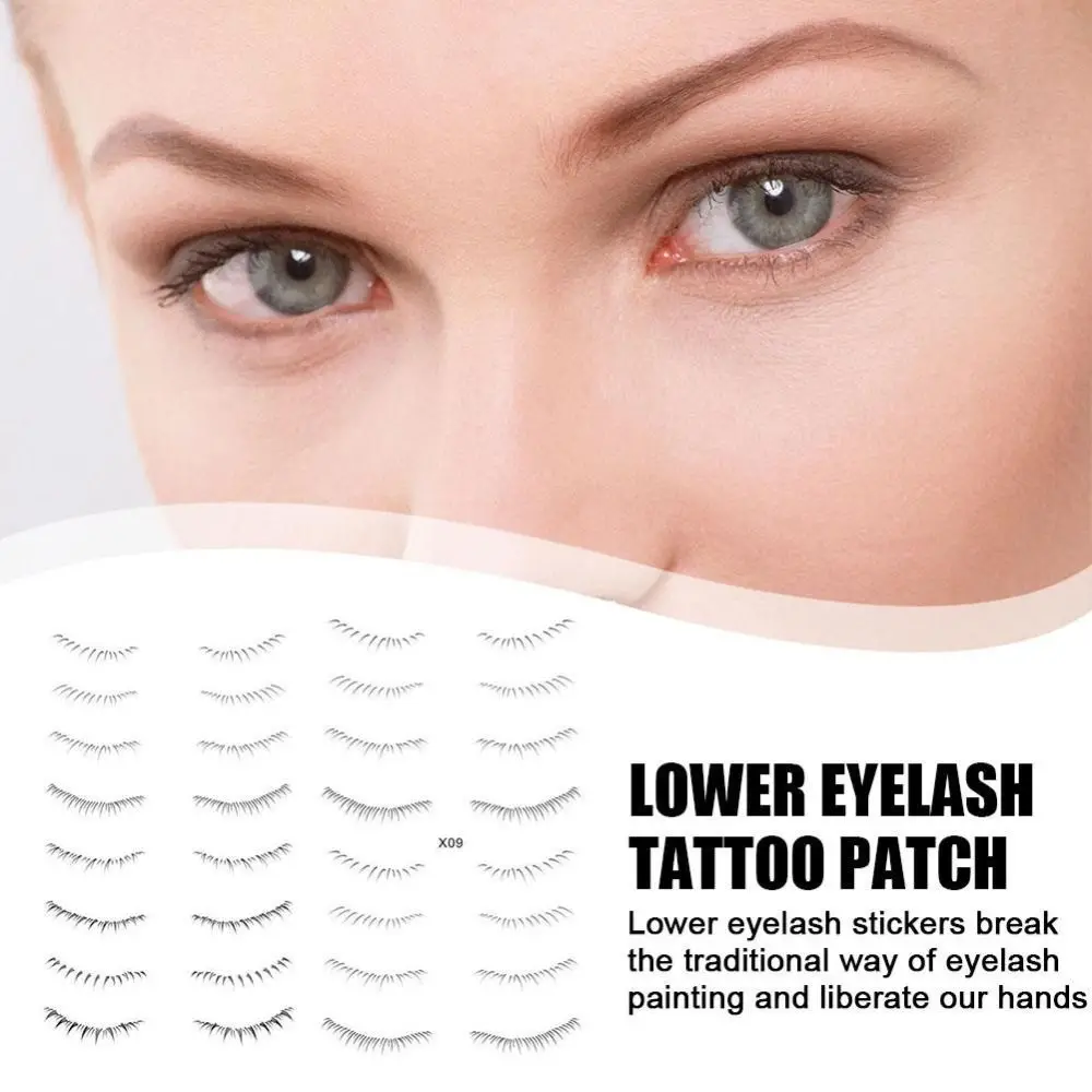 ธรรมชาติหลายสไตล์ Lower Eyelash Tattoo สติก