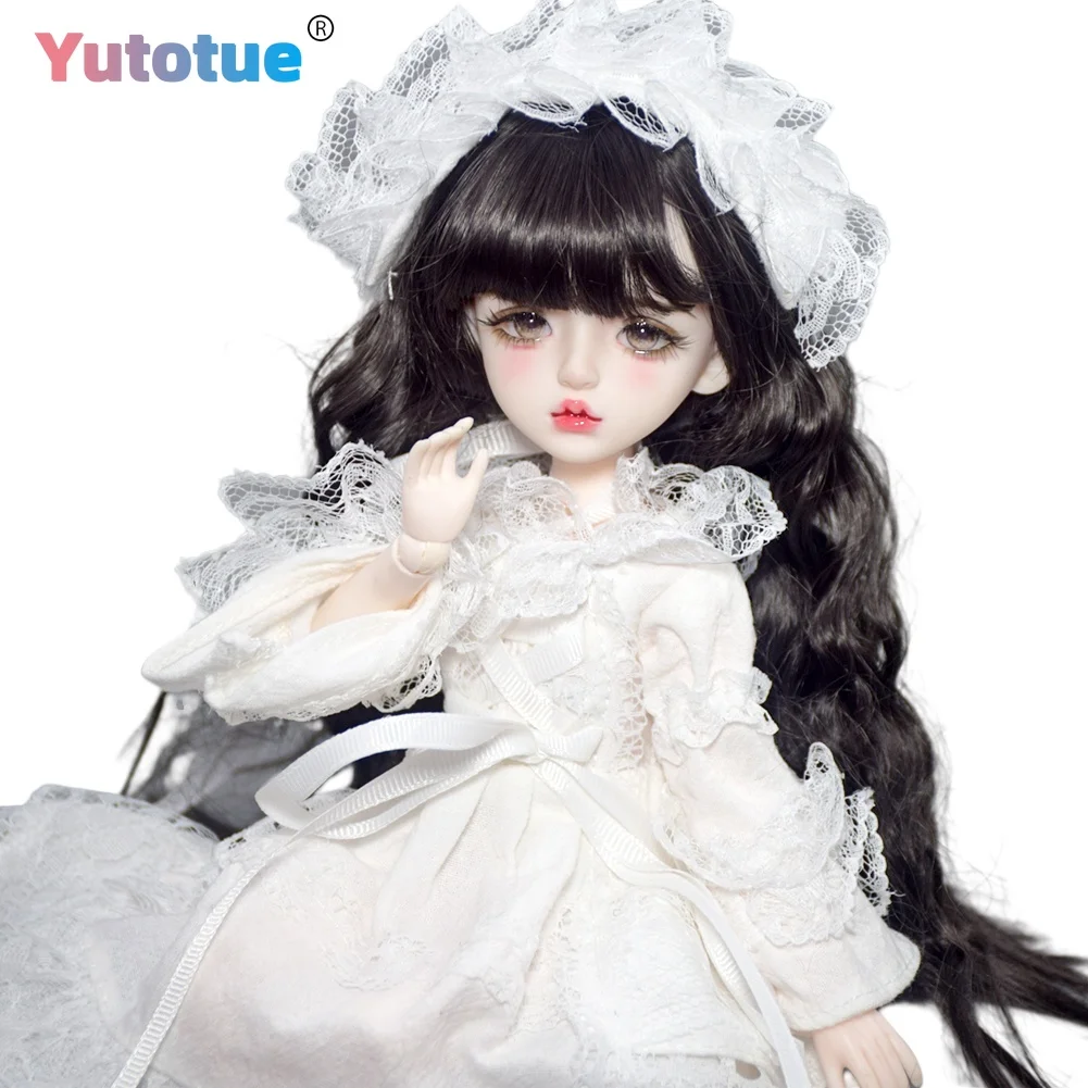 YUTOTUE 1/6 BJD Doll Toy 13 inch Height Girl Doll with Removable Black Wigs Dress Shoes Lifelike