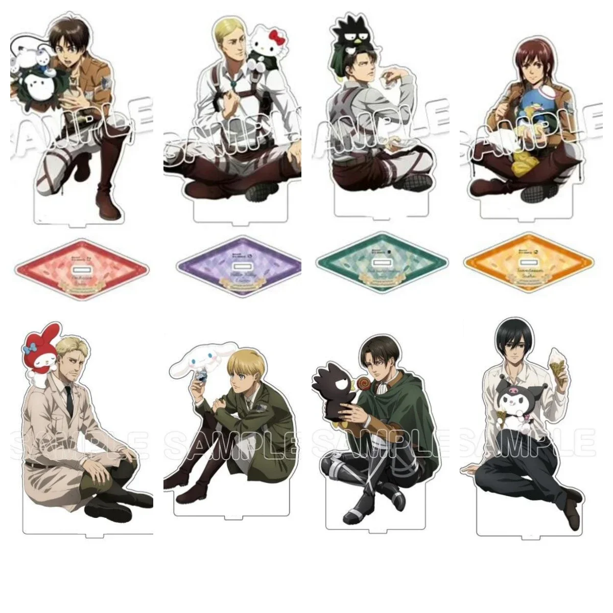 Shingeki no Kyojin Acrylic Stand Toy Mikasa  Erwin Smith Hange Zoe Armin Eren Model Doll  Action Figure Doll Toy Exhibition Gift