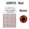 100pcs Red 4mm