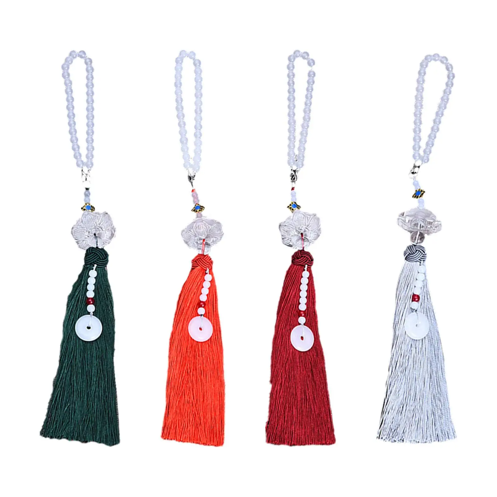 Car Interior Lotus Pendant Dangling Tassel Craft Supplies Hanging Decoration