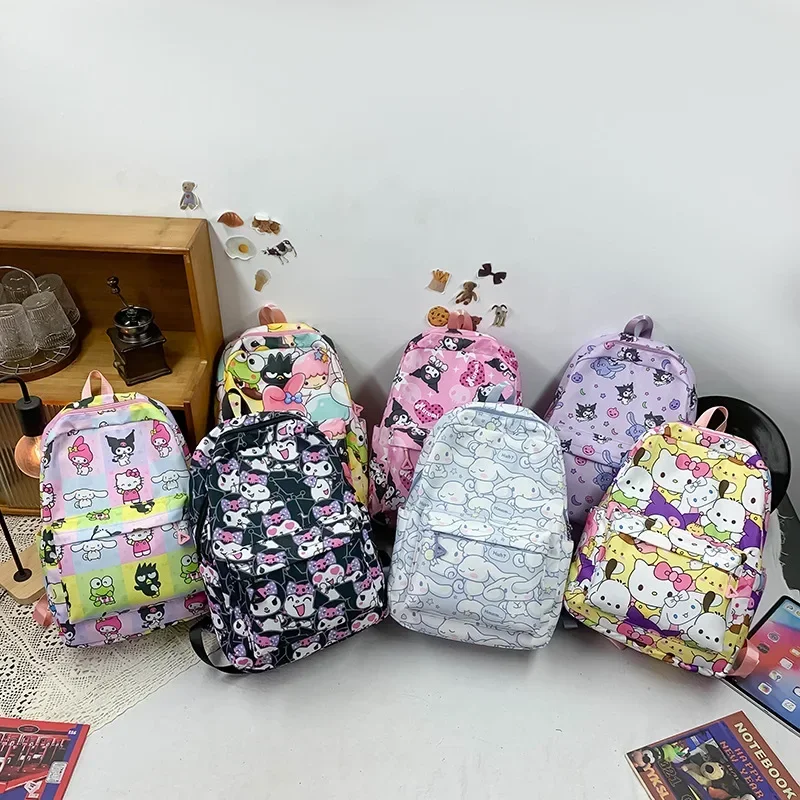 

3pcs Hello Kitty Sanrio Backpack Set - Kuromi Anime Tote Shoulder Handbag with Pencil Bag