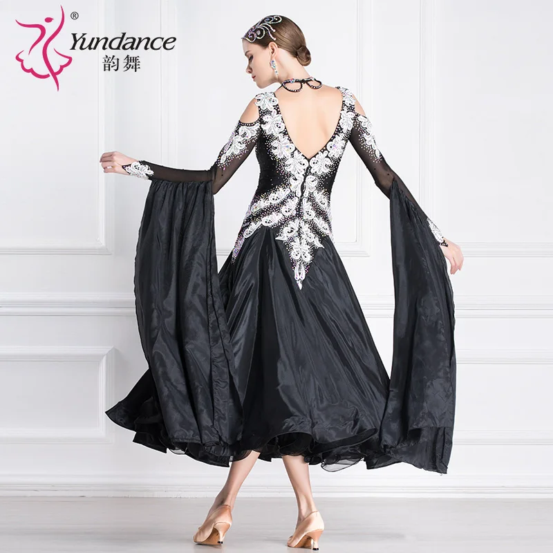 B-1875 맞춤 볼룸 댄스 경연 대회 드레스 판매를위한 고급 볼룸 표준 댄스 드레스 사회 현대 댄스 드레스