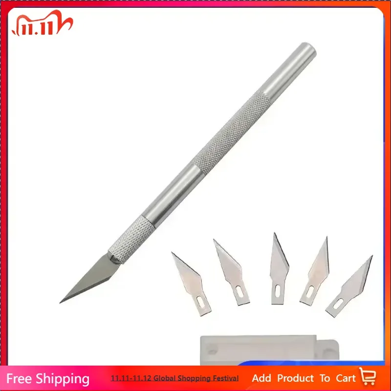 Hot Sale Non-slip Metal Engraving Cutter Multi-color Scalpel Pocket Knife Sculpture Caving Handle Craft Cake Decorating Tool