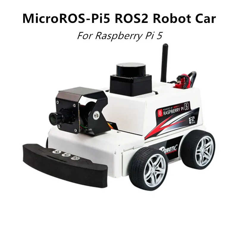 MicroROS-Pi5 ROS2 Robot Car for Raspberry Pi 5 (ROS2-HUMBLE + Python3)