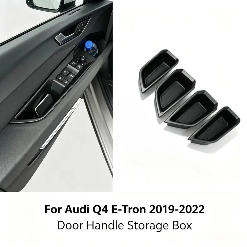 Car Central Console Armrest Box Door Storage Box Internal Manager for Audi Q4 E-Tron 2019-2022 Car Accessories