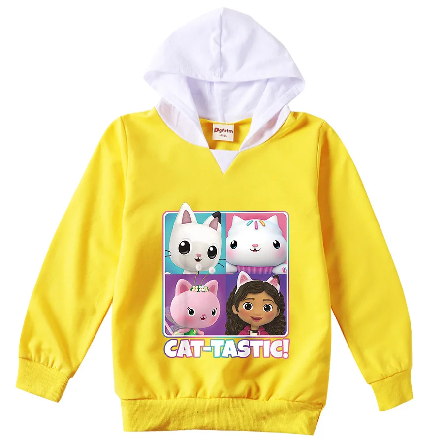 Gabby Doolhouse Hoodie Kids Cartoon Sweater Toddler Girls Gabby Chat Sweater Baby Boys Long Sleeve Sweatshirts Children Clothing