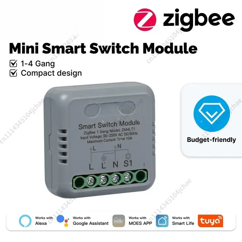 EE for Tuya ZigBee Mini Smart Switch Module Relay Timer Home Automation Voice Control Google Home Alexa