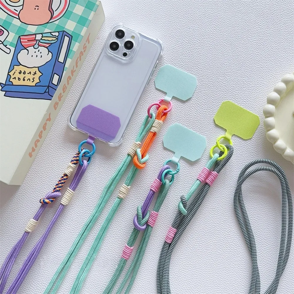 

Cute Color Knot Phone Lanyard For iPhone 17 Pro Max Universal Crossbody Shoulder Card Neck Cord Clip Hang Anti-lost Wrist Strap