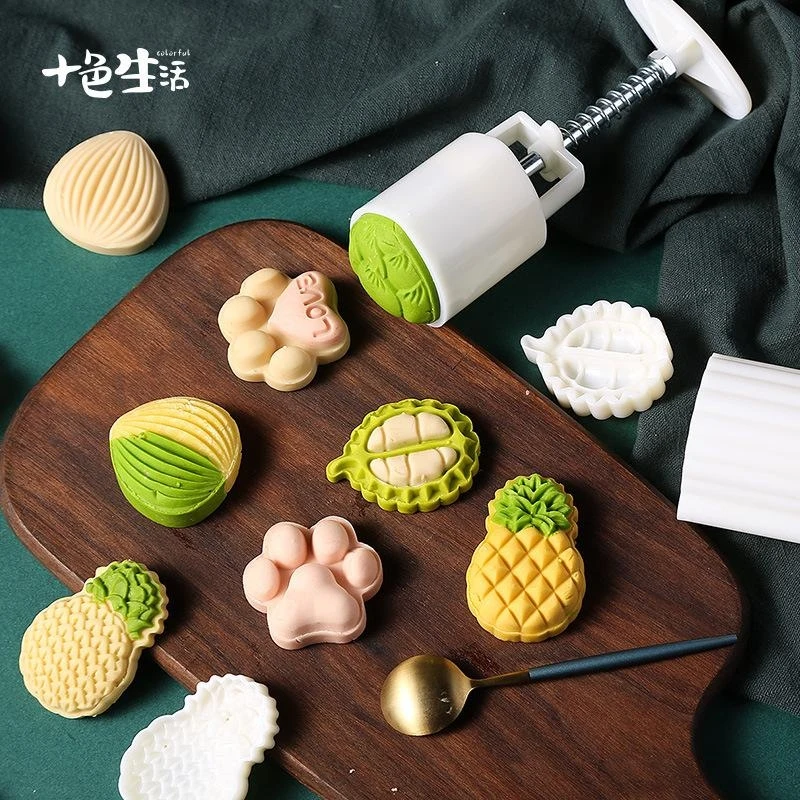Cat Paw Mooncake Mold, Hand Press Mold for Mini Mooncakes, Mung Bean Cakes & Snow Skin Mooncakes