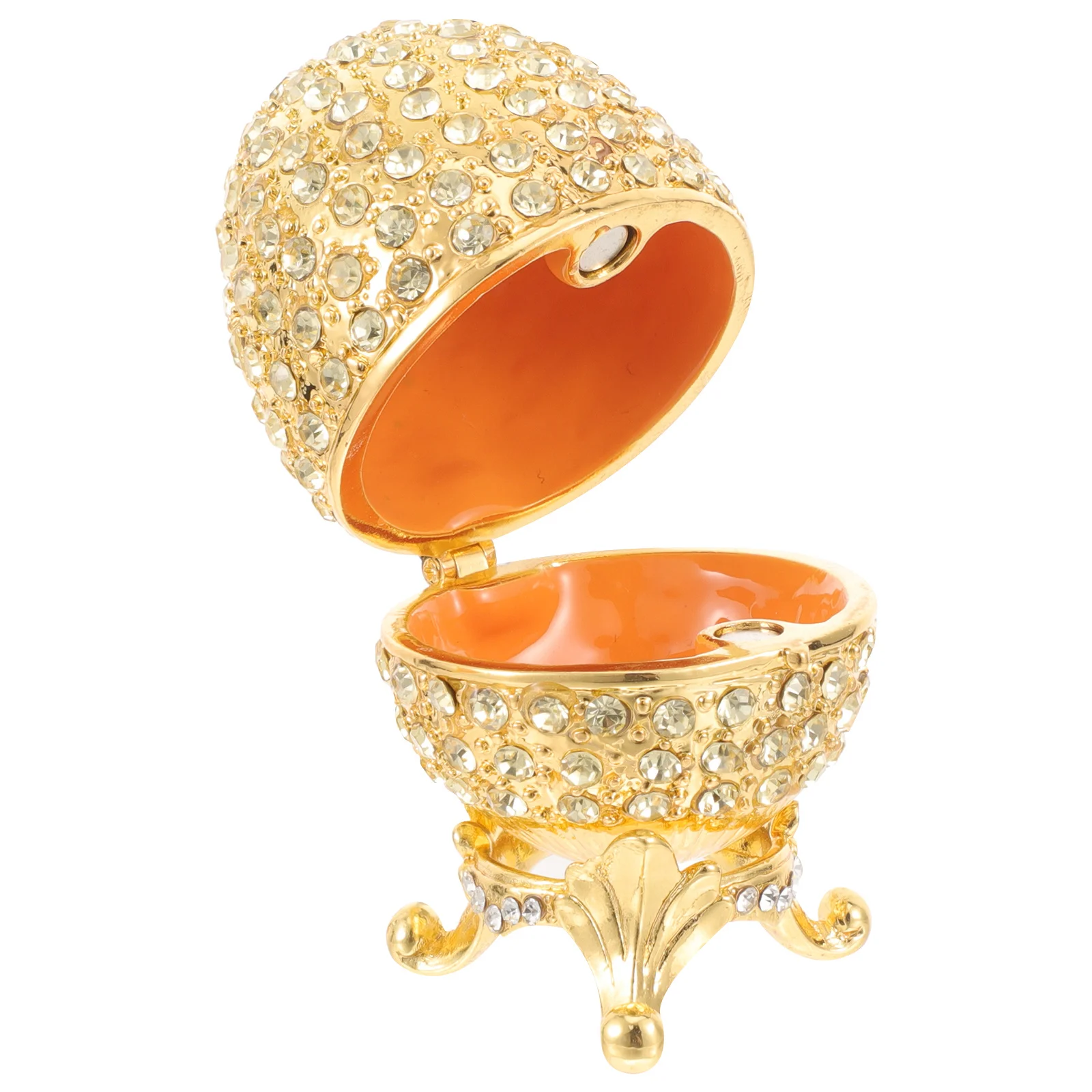 صندوق مجوهرات صغير حلية للنساء من حجر الكريستال المزين بحامل خاتم على الطراز العتيق هدية لعيد الميلاد وعيد الأم