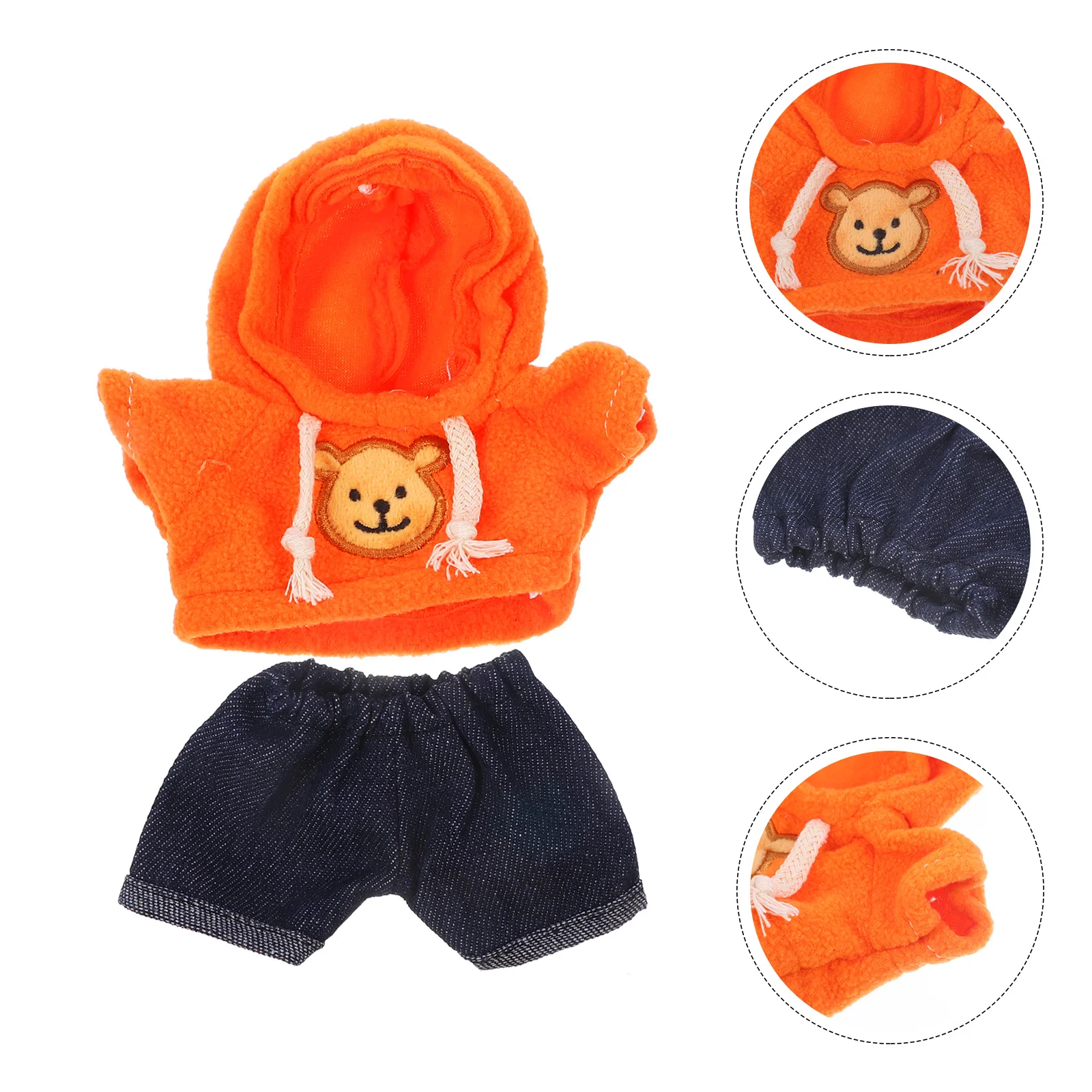 1 Juego de ropa de oso de peluche de 20cm, pantalones con capucha reemplazables, disfraz, juguete para niños, traje de Animal relleno, regalo de Navidad