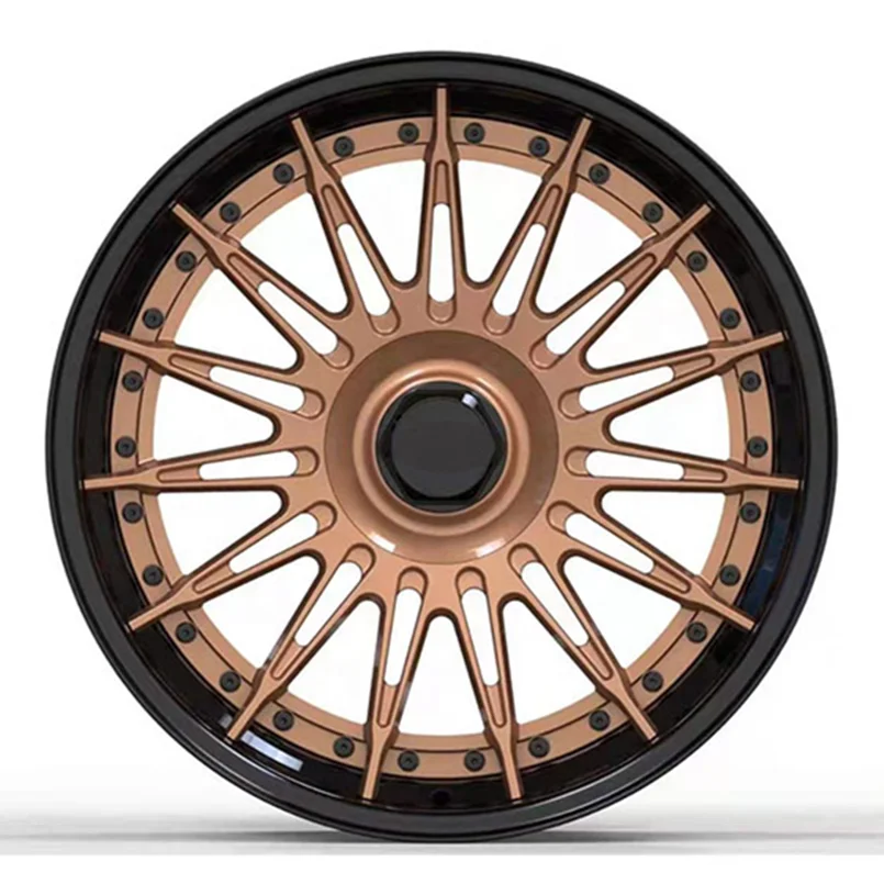 New for 2-Piece Spoke Aluminum Alloy Wheel Concave Rose Gold 40mm ET FORged Rim for SUPERA 18-22 Inch 5X114.3/5X130