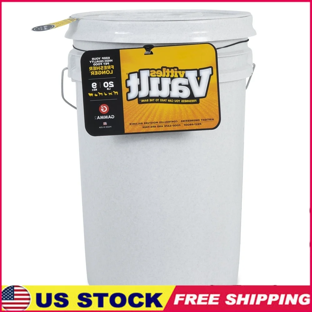 

Airtight Pet Food Storage Container Leakproof Dry Food Bucket Durable Heavy Duty Waterproof Canister with Free Scoop Dogs Cats