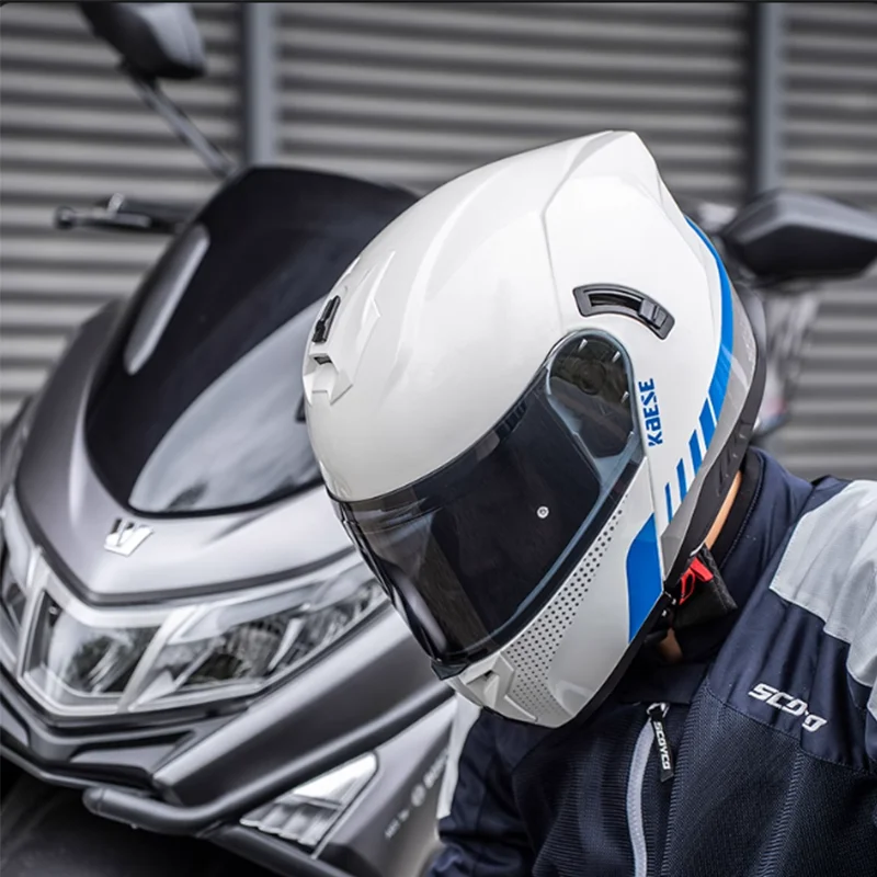 

Сертифицированный KEAZ DOT откидной дизайн премиум-класса, анфас, мотоциклетный шлем с двойной линзой, предотвращает запотевание, перегрев, удобный разговор