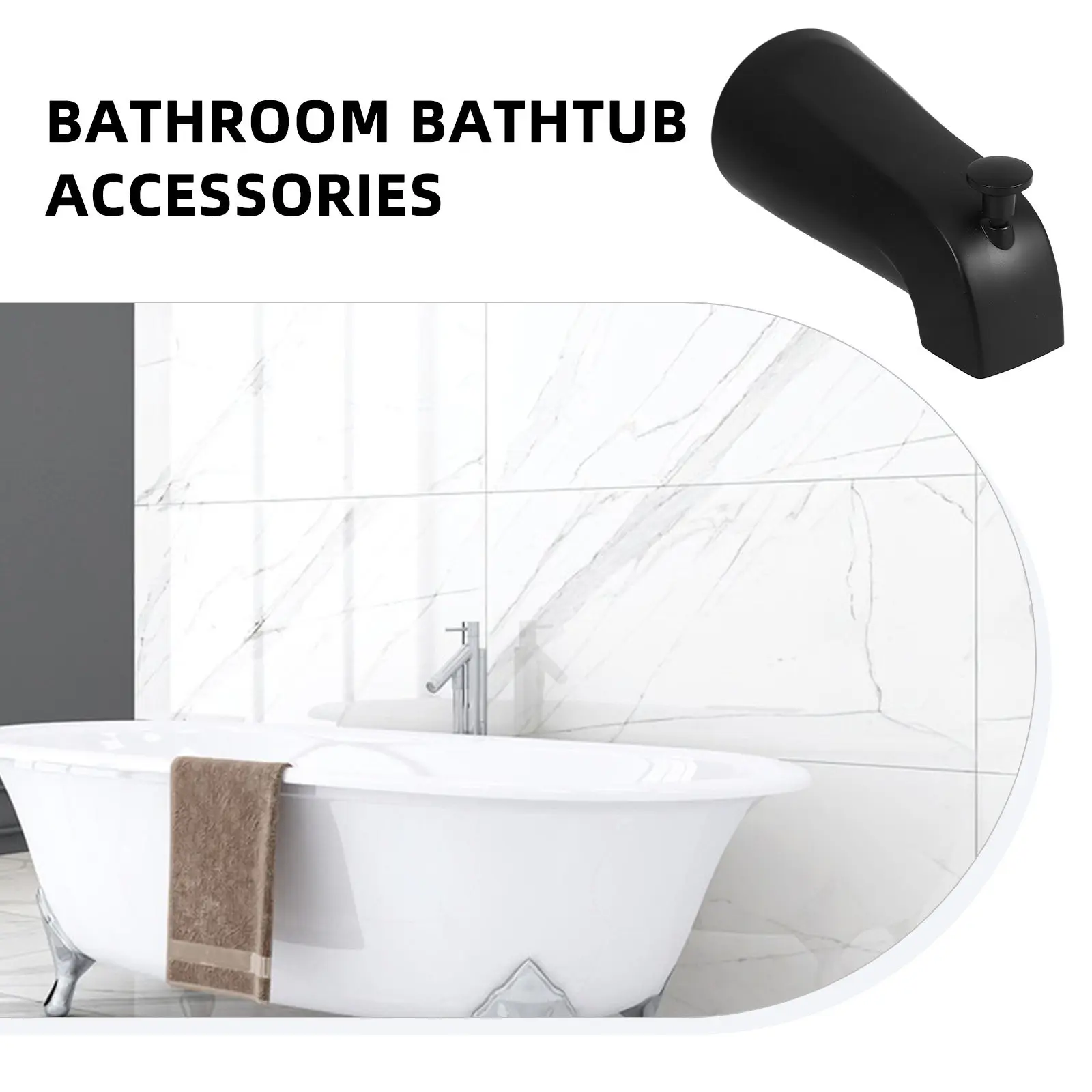 

Bathtub Faucet Set Easy Installation Push Pull Diverter Tub Spout Modern Concealed Bathroom Faucet Replacement Accessories