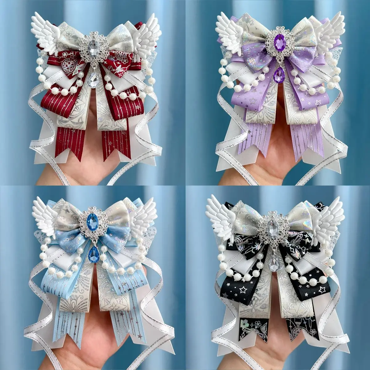 Lightstick Kpop Concert Lolita Gate Backpack Ribbons Light Stick Long Streamers Knot Bowknot Hair Accessory Brooch Pendant
