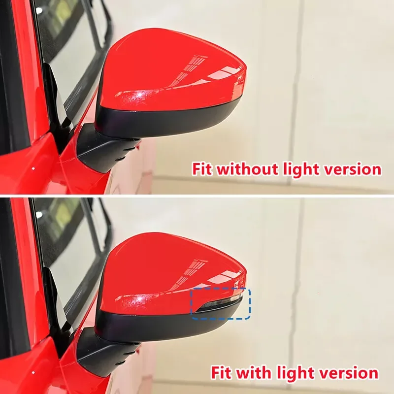 For Honda Civic 11th Gen 2022-2024 ABS Car Rearview Side Mirror Cover Wing Cap Exterior Door Housing Trim Adhesive Sticker