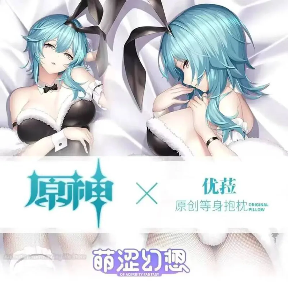 

Genshin Game Impact Eula Otaku Cosplay Dakimakura Anime Pillowcase Hugging Body Pillow Case Pillow Cushion Cover Body Prop