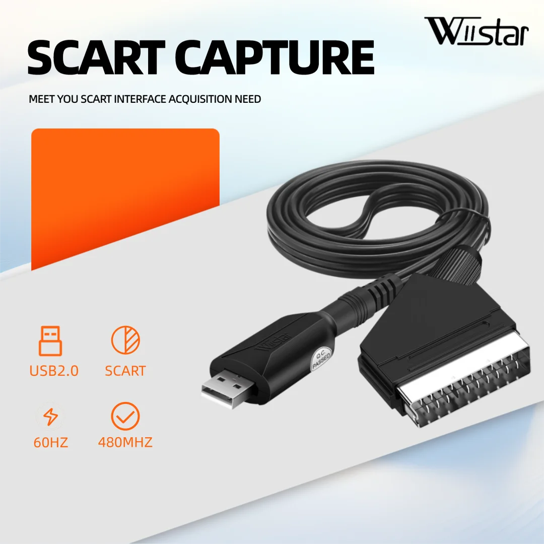 

SCART to USB2.0 Video Capture Card USB 2.0 SCART Video Audio Capture Card Easy Cap DVD DVR VHS Converter Adapter Card TV Video