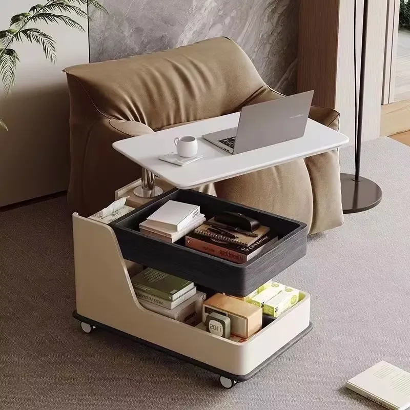 Modern Multi-functional Portable Table - a Compact Coffee Cart Specially Designed for Small Living Rooms and Shared Families