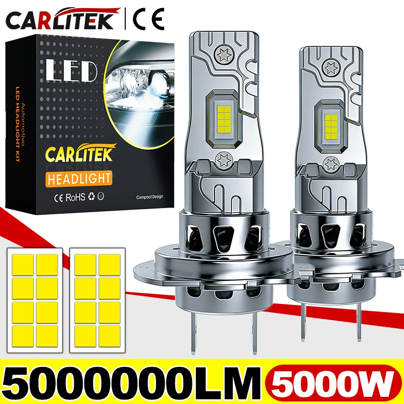 2 قطعة 5000 واط عالية الطاقة H7 H4 LED لمبة توربو المصباح 6500 كيلو 5000000LM 12 فولت 24 فولت CSP قوية أفضل H4 LED ديود المعتمدة H7 مصباح صغير