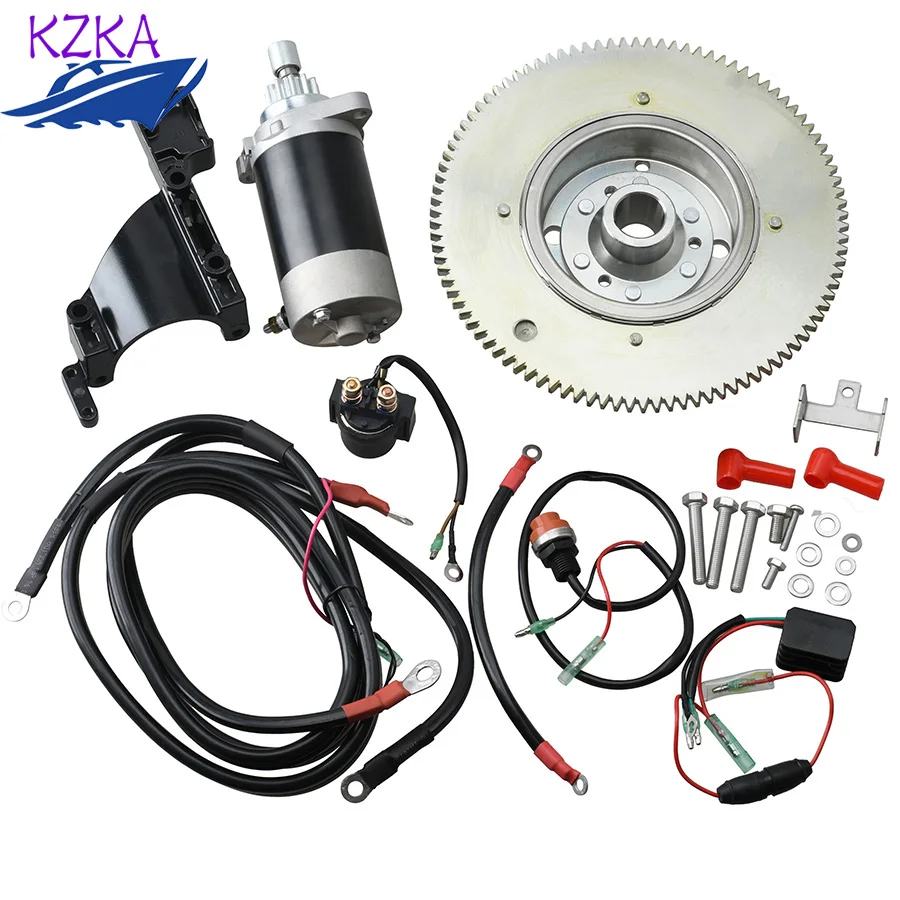 YAMAHA Electric Start Kit For 2-Stroke 40HP 40J E40MH Starter Motor Set start conversion kit model 64JK