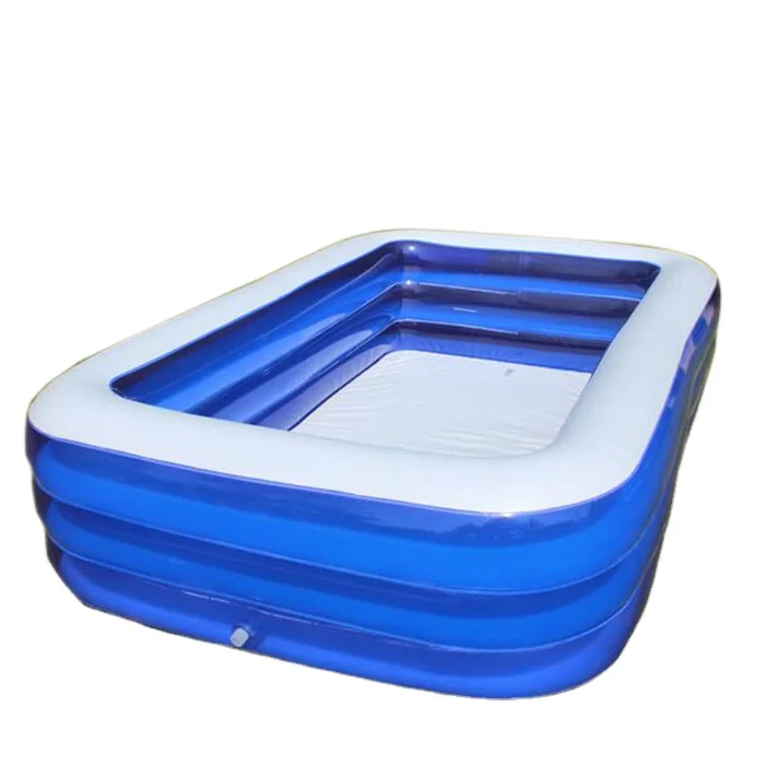 Rubber Inflatable Swimming Pool High Quality Custom Logo Qualified Metal Steel Frame Structure Outdoor PVC Top for Water Park