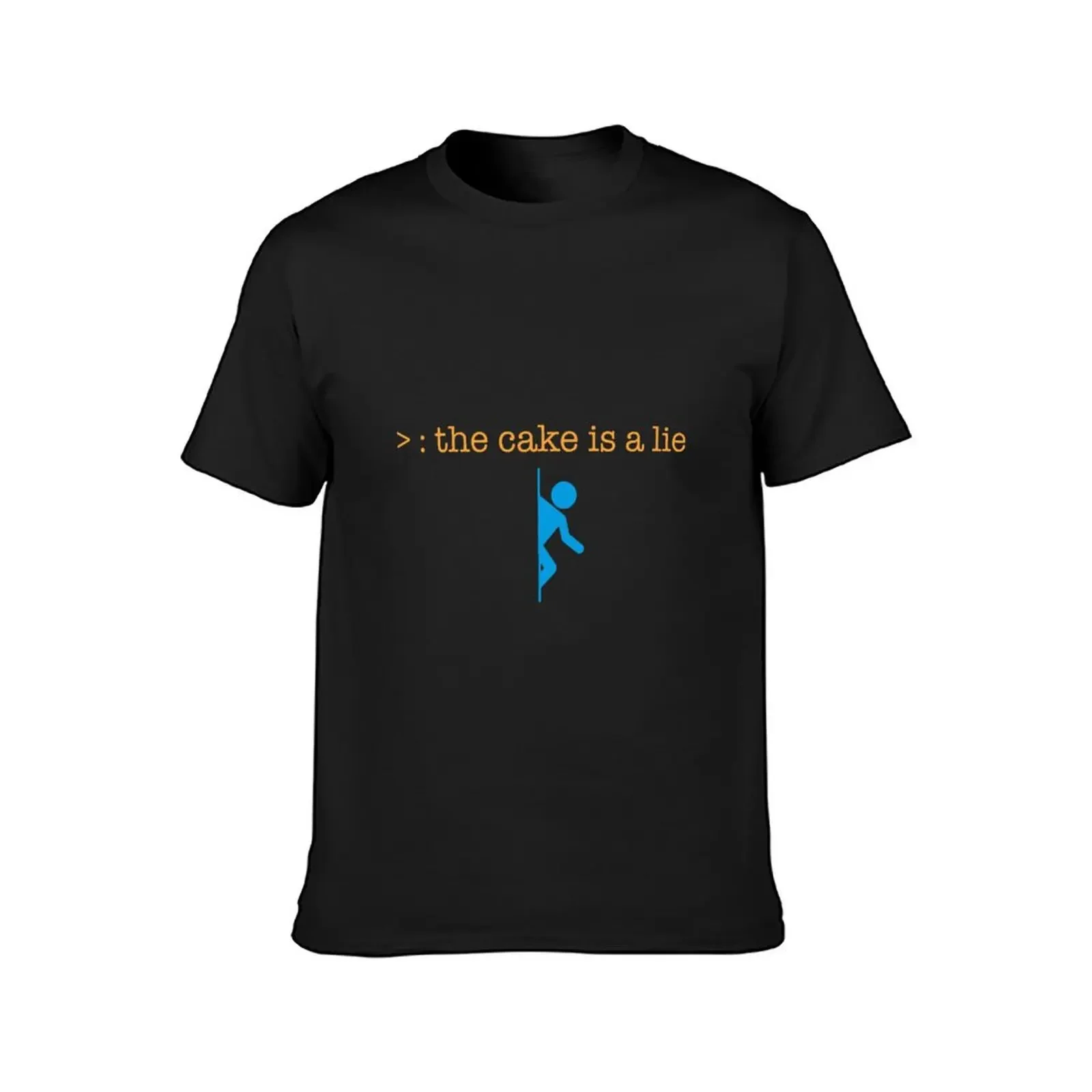 Cake is a lie T-Shirt cotton man t-shirts Personalized t-shirt Clothing mens tall t shirts