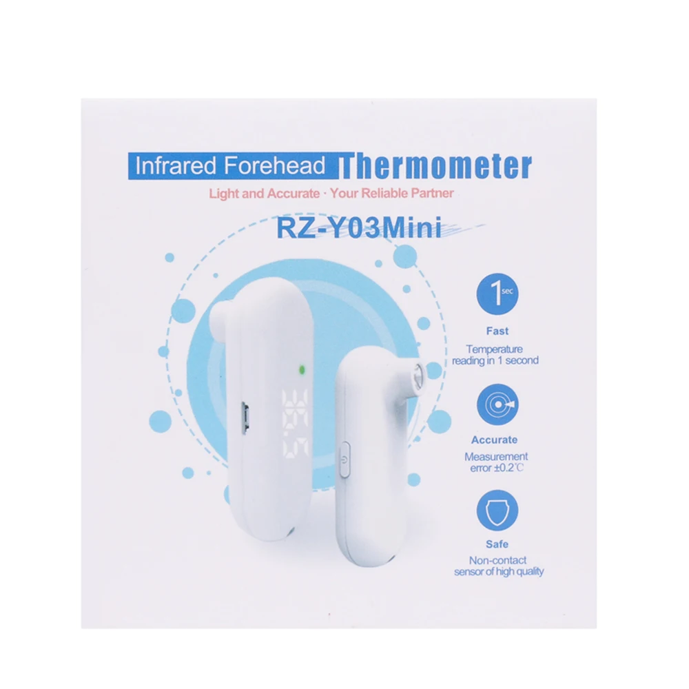 USB Rechargeable Digital Thermometer Electronic Contactless Accuracy Non-contact Body Temperature Meter