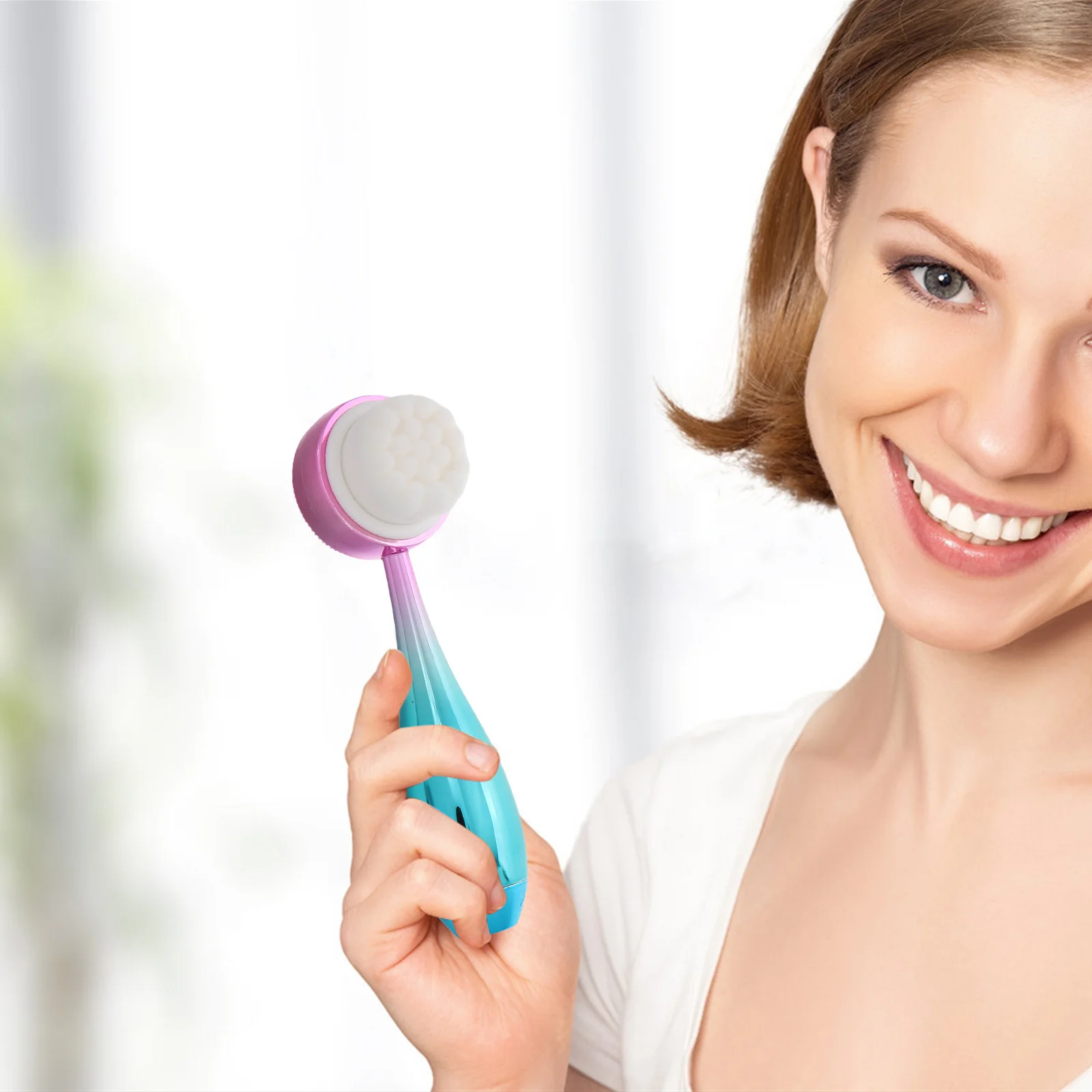 Facial Brush Deep Cleansing Exfoliating Blackhead Removal Pore Clean Tool Manual Silicone Face Scrubber Portable Wash Face Brush