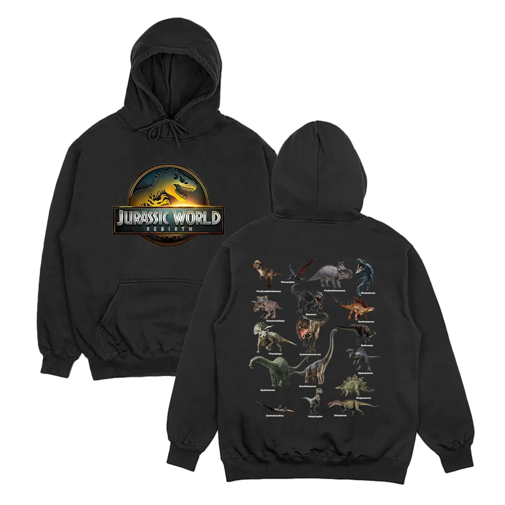 Men's Hoodies Jurassics World Rebirth Logo Dinosaurs Sweatshirt Unisex Women/Men Long Sleeve Fleece Pullovers Loose Streetwear