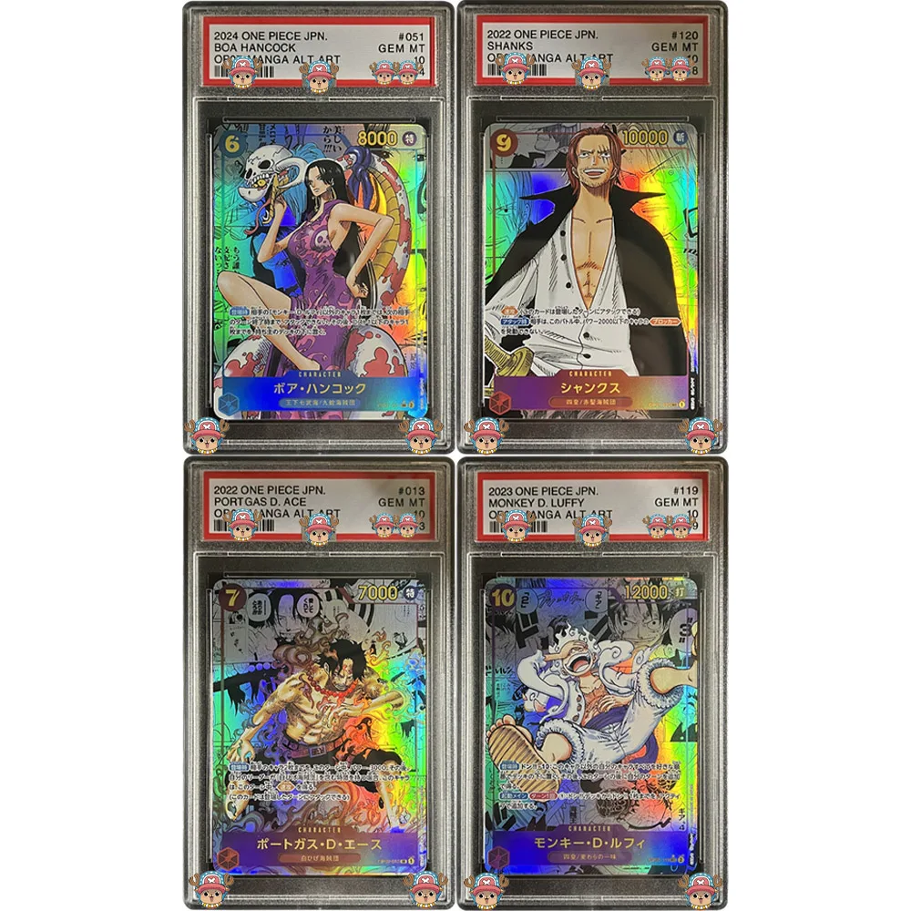 DIY OPCG Graded Card GEM MT 10Points Collection Card Monkey D Luffy Portgas D Ace Holographic Label Replica Child Gifts