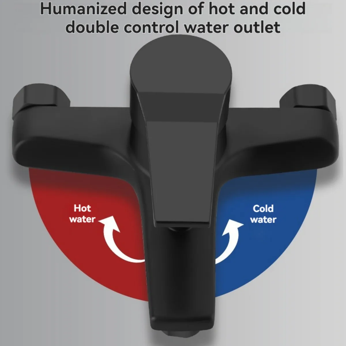 Rubinetto per doccia realizzato in materiale in lega G1 Rubinetto miscelatore triplo a parete filettato da 2 pollici con impugnatura comoda adatto per vasca da bagno di casa