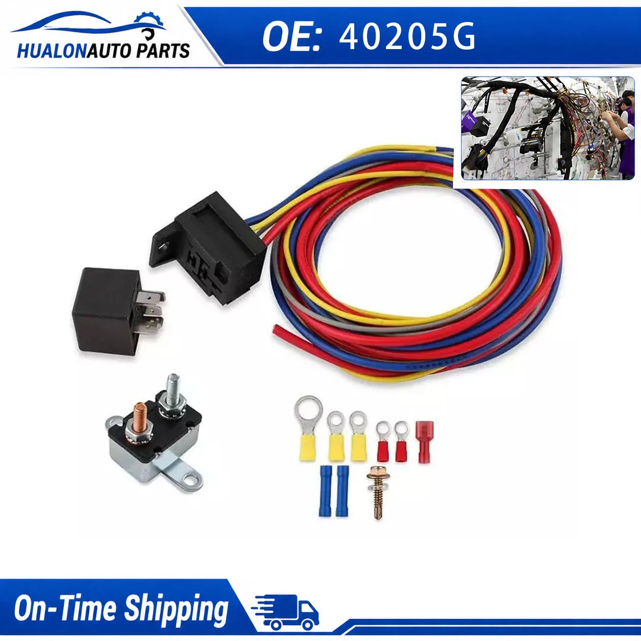 40205G Electric Fuel Pump Relay Wiring Harness For Chevrolet Vehicles For Ford Vehicles