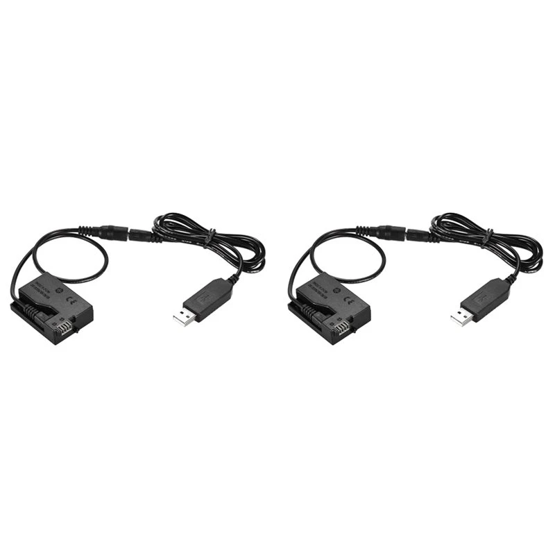 T23C 2X DR-E8 Dummy Battery Coupler USB Adapter Cable For LP-E8 For Canon EOS 550D 600D 650D 700D DSLR Cameras