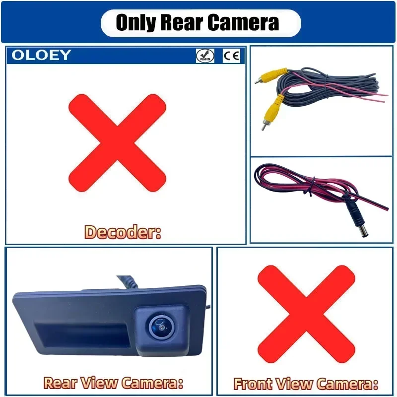 Reverse Camera Voor Audi A3 8V S3 2012 2013 2014 2015 ~ 2019 2020 Oem Scherm Update Voor Achteruitrijcamera Geen Programmering nodig
