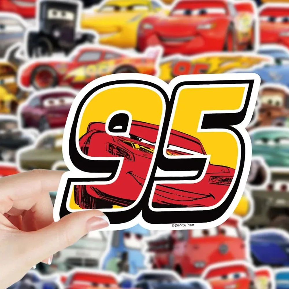 Disney Cars Cartoon Anime Adesivos, Cool Lightning McQueen, Decalques de PVC para Papelaria, Laptop, Decoração Frigorífico Adesivo, 10 Pcs, 30 Pcs, 50Pcs