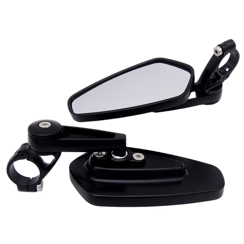 

1 Pair 7/8" 22mm Universal Motorcycle Bar End Rearview Mirrors Rear View Handle Side Mirrors Oval For Suzuki Kawasaki Yamaha