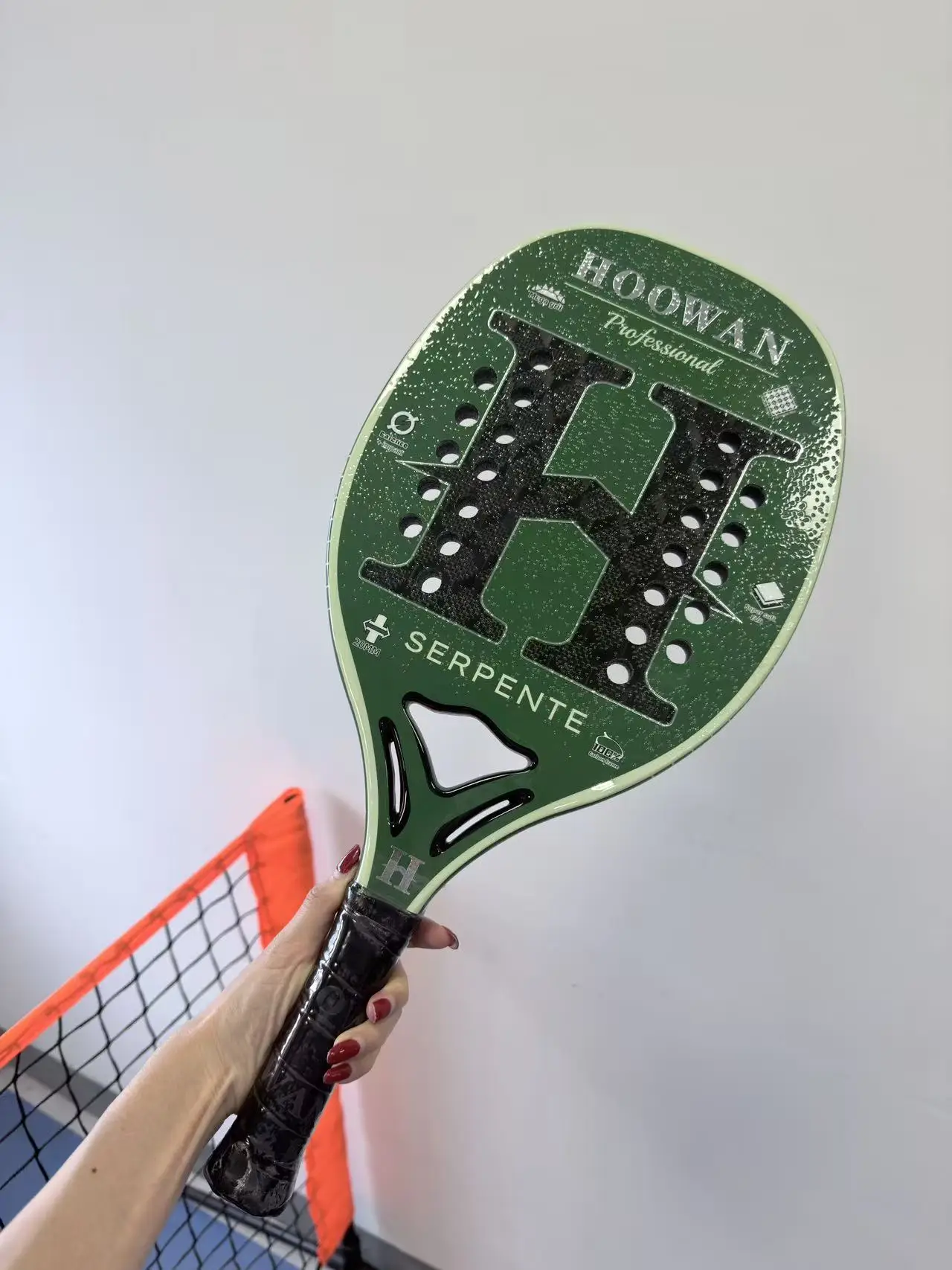 HOOWAN SERPENTE Professional pop Tennis Racket 18K Full Carbon Rough Texture Surface Hard EVA Core Adult platform Tennis Paddle