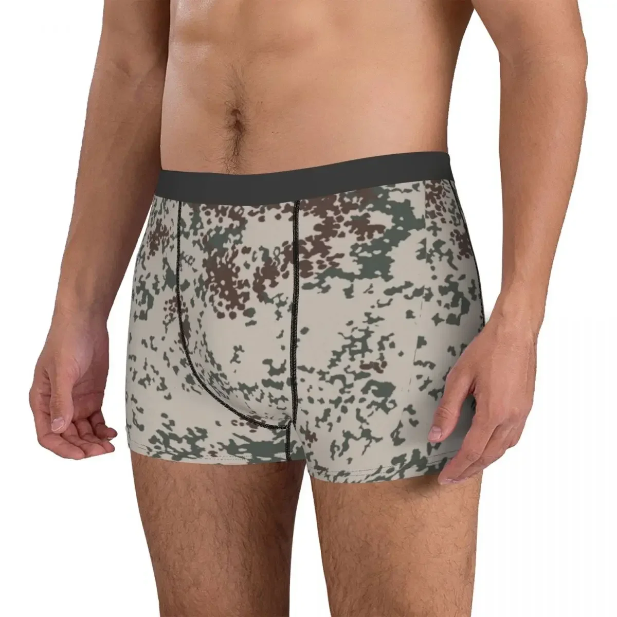 카모 트로펜탄 남성용 속옷 위장 복서 반바지 팬티, 재미있는 통기성 언더팬츠