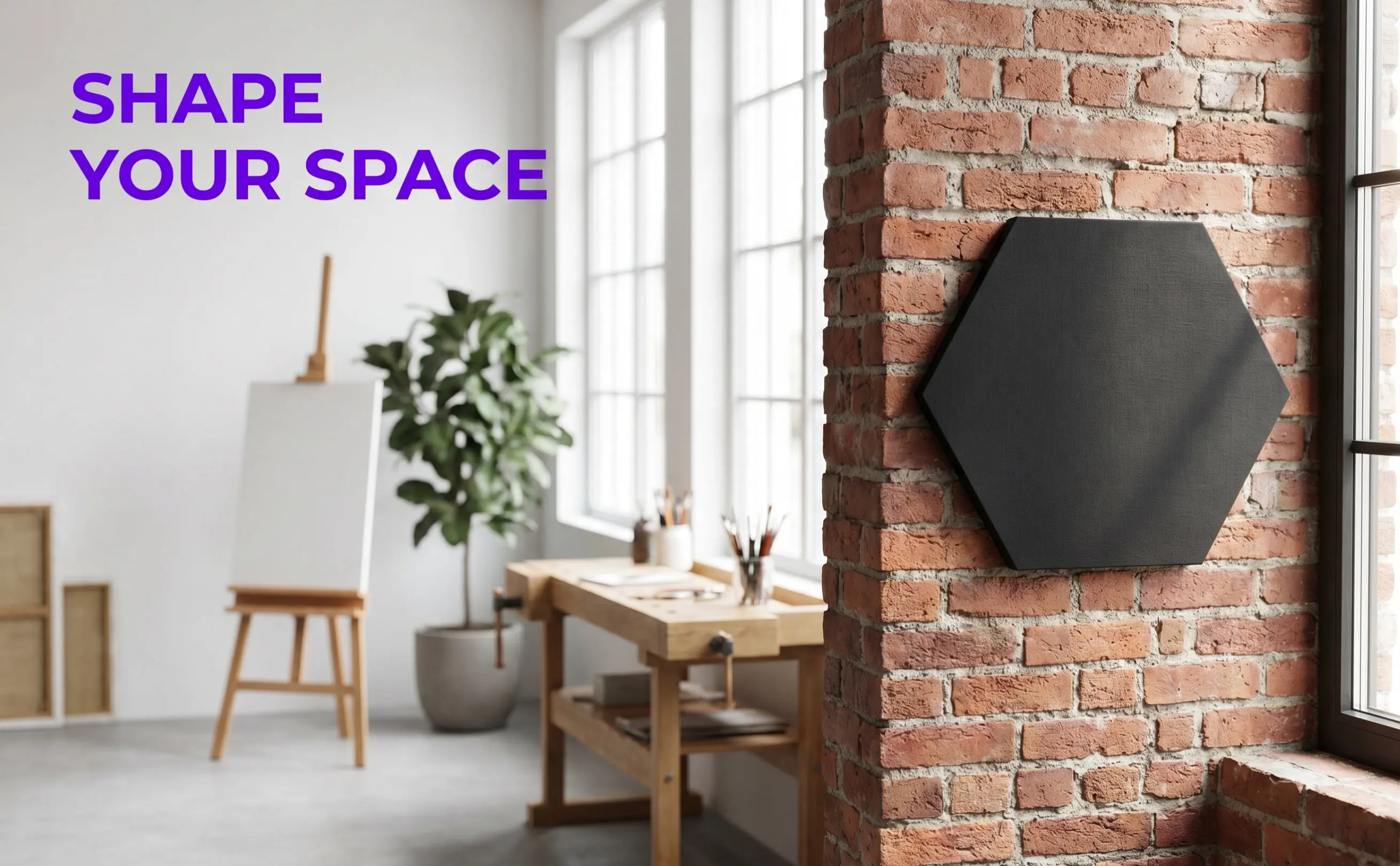 2Pcs Hexagon Canvas Panels for Adults Painting Black Framed Linen Surface Versatile Geometric Art Board Oil Acrylic Supplies