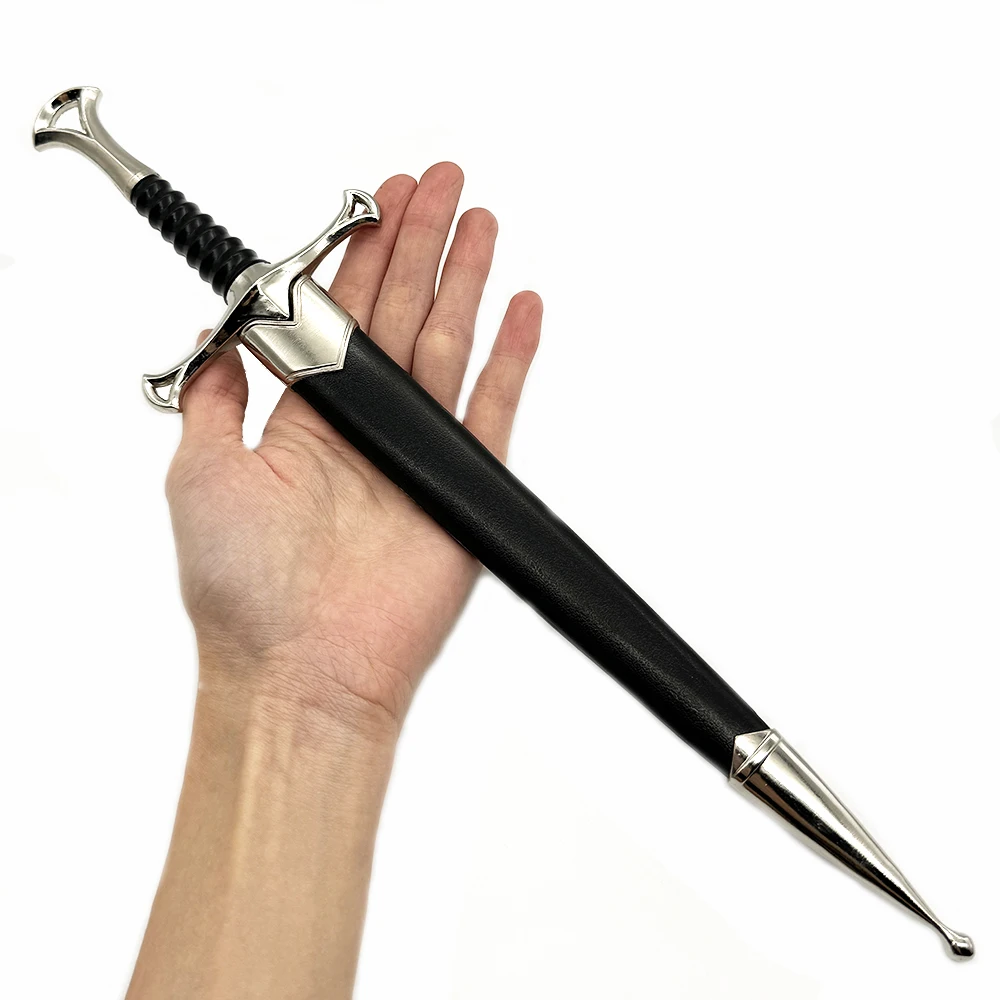 35 CM Western-style Small Sword with Sapphire Decoration Model Collectible Ornament Creative Birthday Gift for Boyfriend Toy