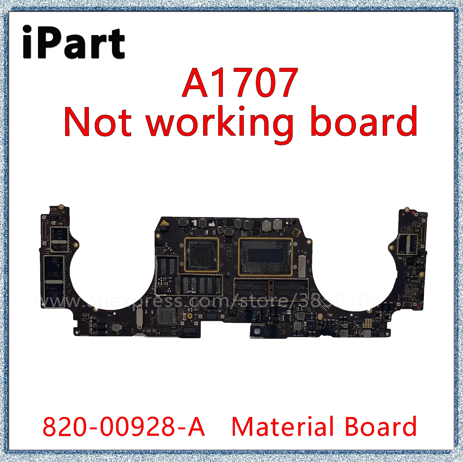 

For 2017 A1707 Apple MacBook Pro 820-00928 820-00928-A Faulty Logic Board Not Working Motherboard