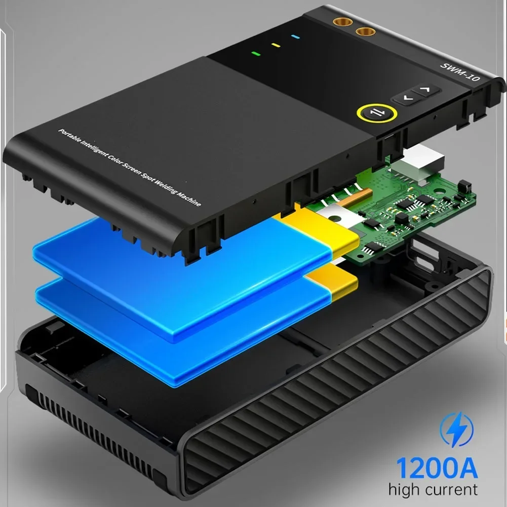 SWM-10 2in1 Portatile Intelligente Schermo a Colori Macchina di Saldatura a punti Batteria Al Litio Chip di Nichel Testa di Saldatura Strumenti