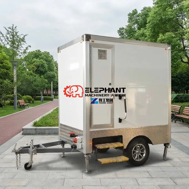 

High Quality Portable Toilet Trailer Container Stylish Design Complete Sanitary Function Weatherproof Outdoor Mobile Restroom