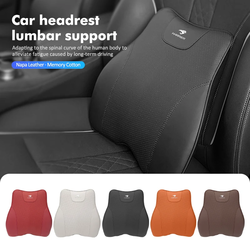 Car Headrest Pillow Neck Memory Lumbar Support Cotton Cushion For Toyota Harrier 80 30 60 XU30 XU60 Venza 2020 2021