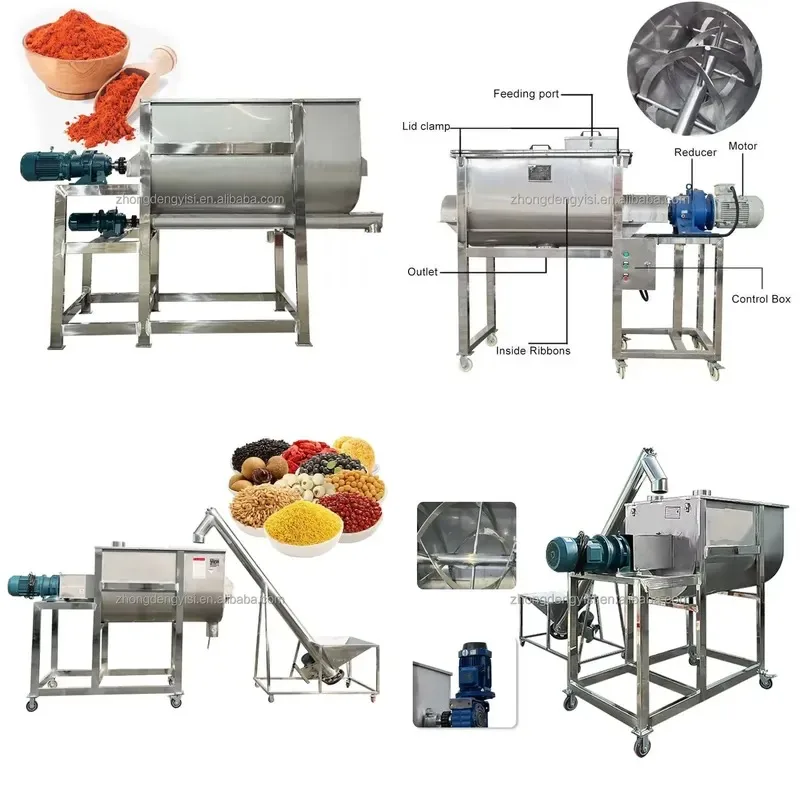 Multifunctional Double Spiral Horizontal Belt Mixer Stainless Steel Powder Mixing Machine